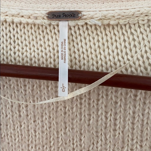 Free People Snow Drop Ivory Women's Cardigan L - Picture 4 of 7